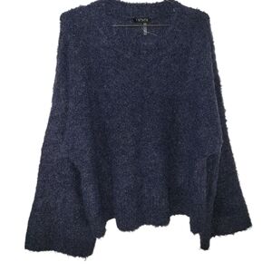 NWOT 1 STATE Women's Deep Blue Crew Neck Sweater SZ L